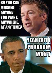 Paul and Obama on Drones